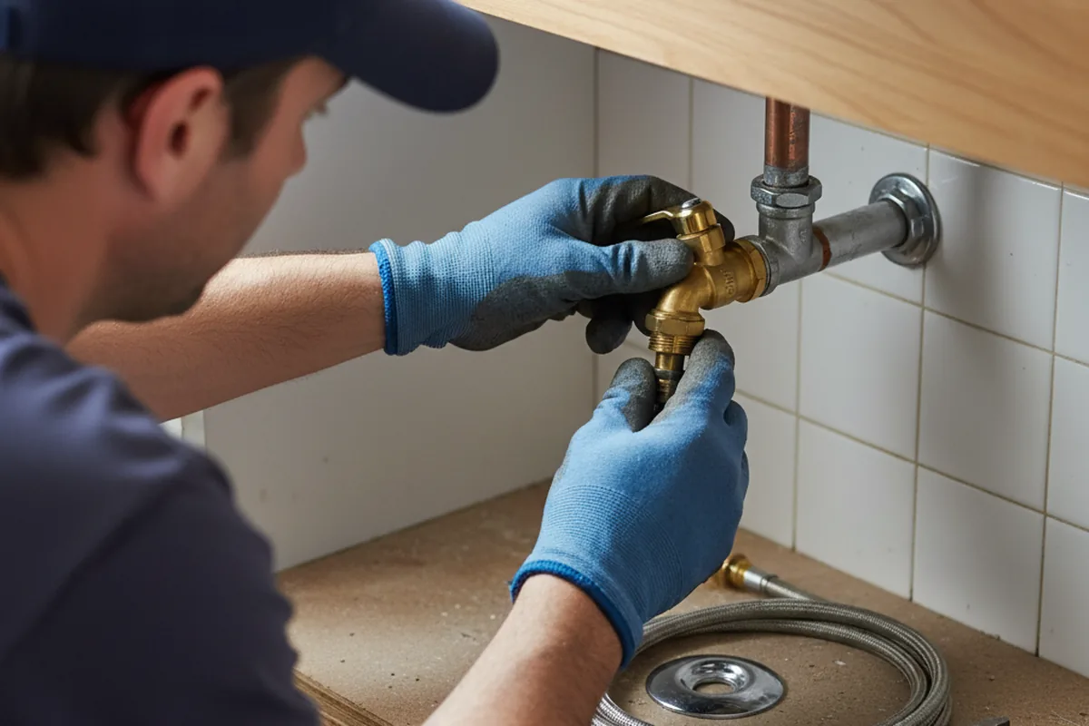 Shutoff valve and fitting work during Faucet and Fixture Repair in Kent